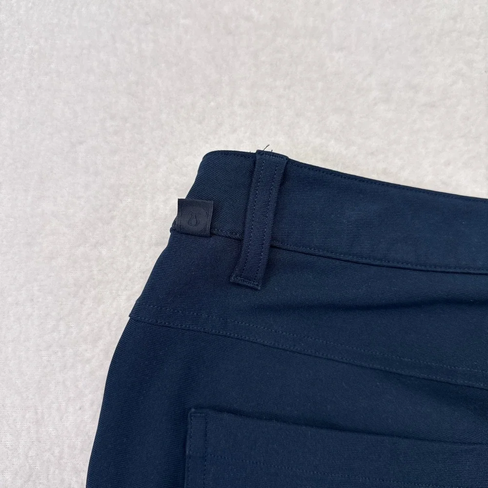 Lululemon ABC Pants Size 32 Navy Blue Slim Fit Stretch Smart Casual Office